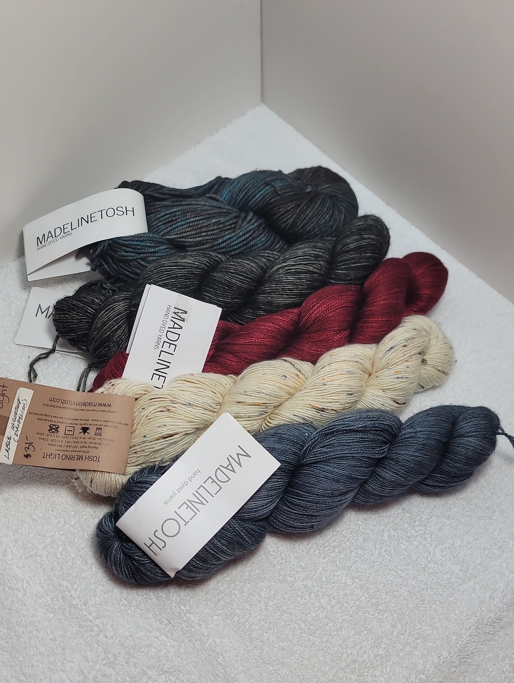 5 Mixed Skeins Of Madeline Tosh Yarn - NWT